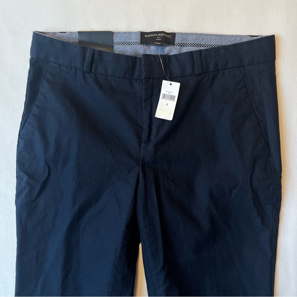 Banana Republic Factory Avery NWT pants 4 Dark blue Straight Scalloped Ankle - Picture 3 of 8